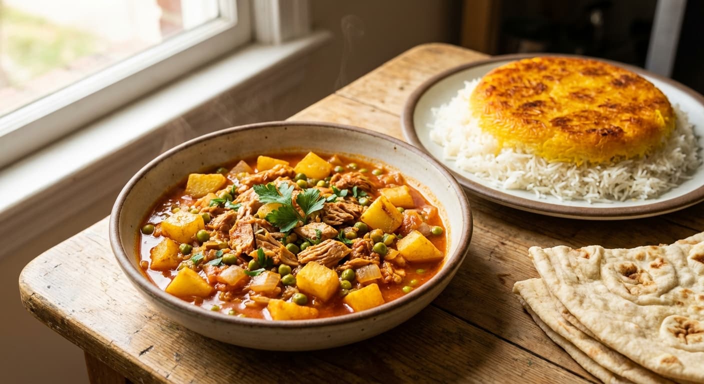 Khoresht-e Tone Mahi — Persian Tuna and Potato Stew - authentic persian recipe