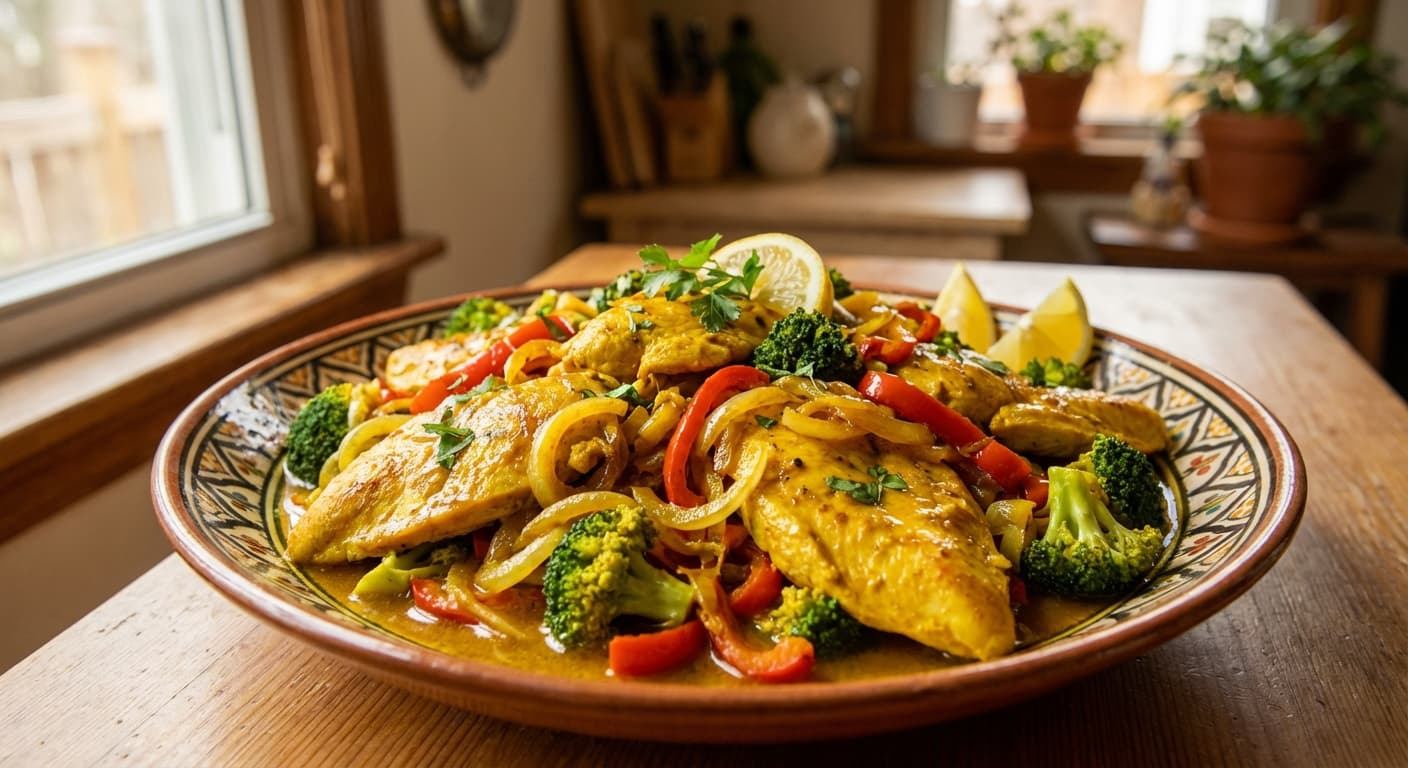 Morgh-e Zard-e Torsh — Persian Turmeric & Lemon Chicken Skillet - authentic persian recipe
