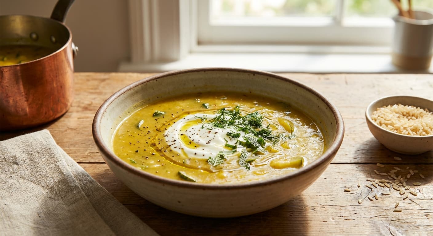 Soup-e Kadoo Sabz ba Piaz — Persian Zucchini and Onion Soup - authentic persian recipe