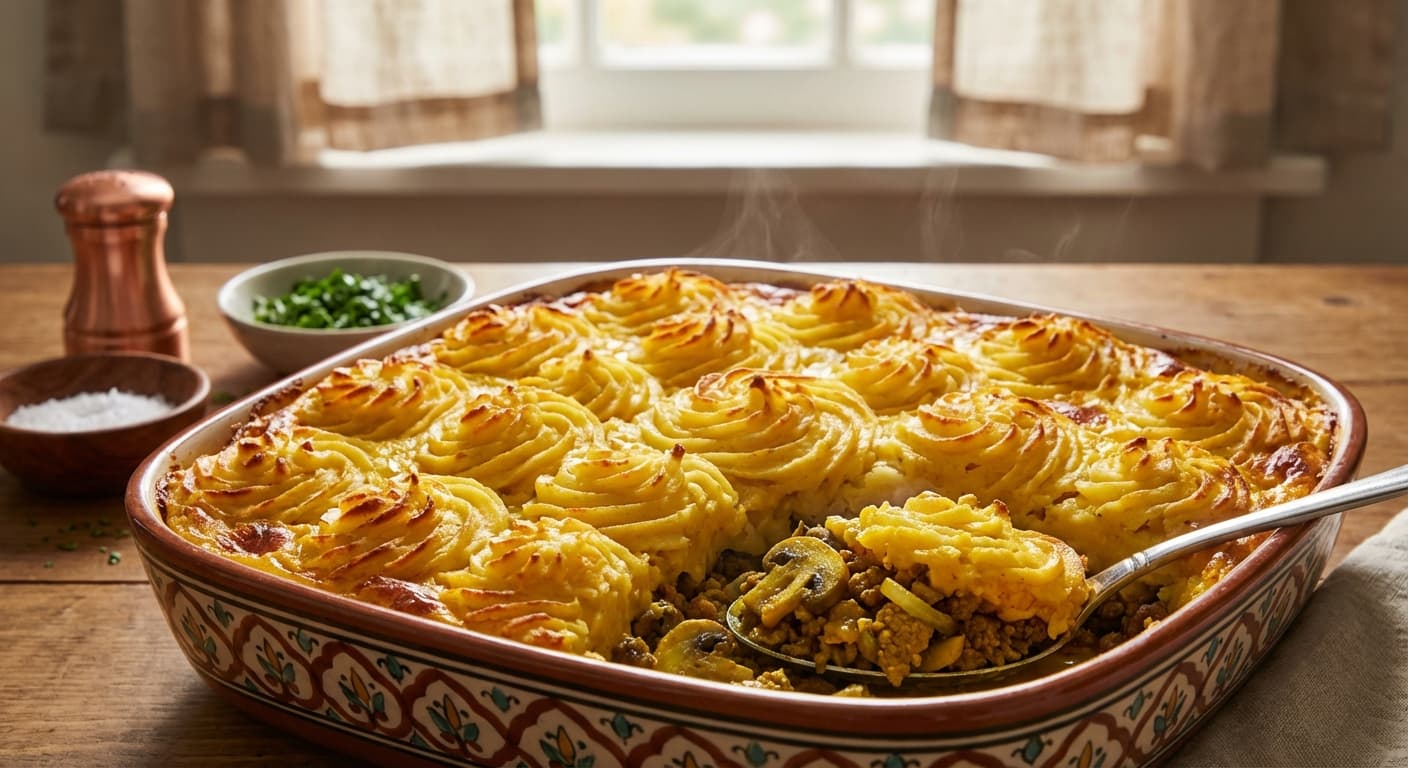 Pof-e Talaei — Persian Golden Puff Potato Casserole - authentic persian recipe