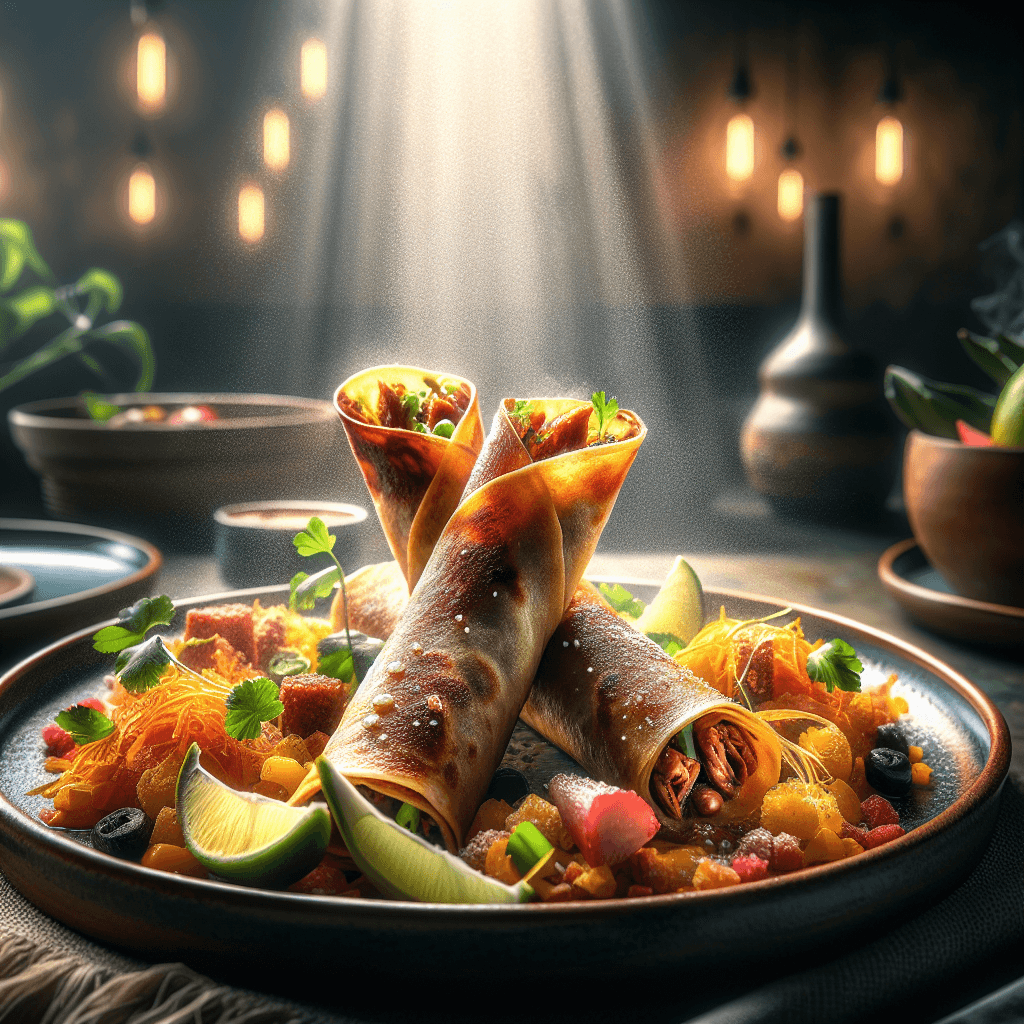 Crispy Chicken Flautas with Cheese