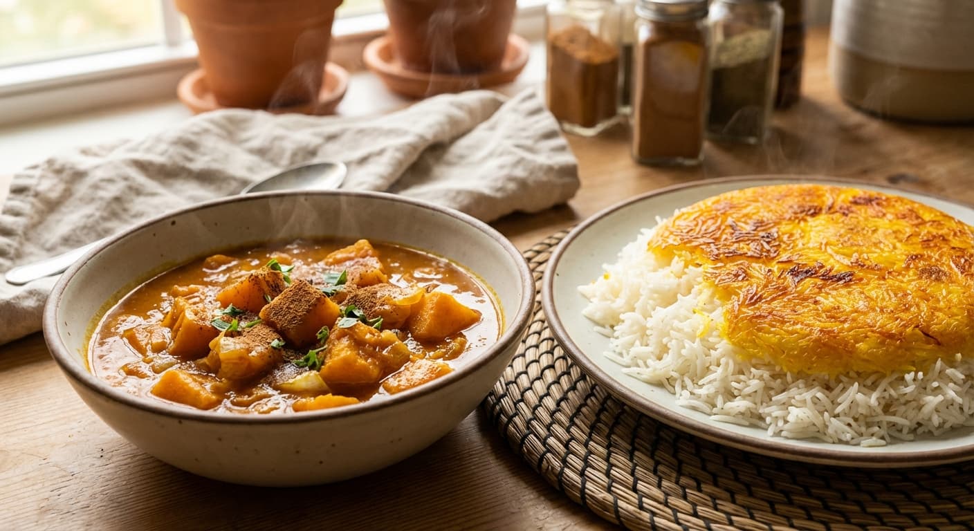 Qalieh Kadu Halvaee — Persian Spiced Pumpkin Stew - authentic persian recipe