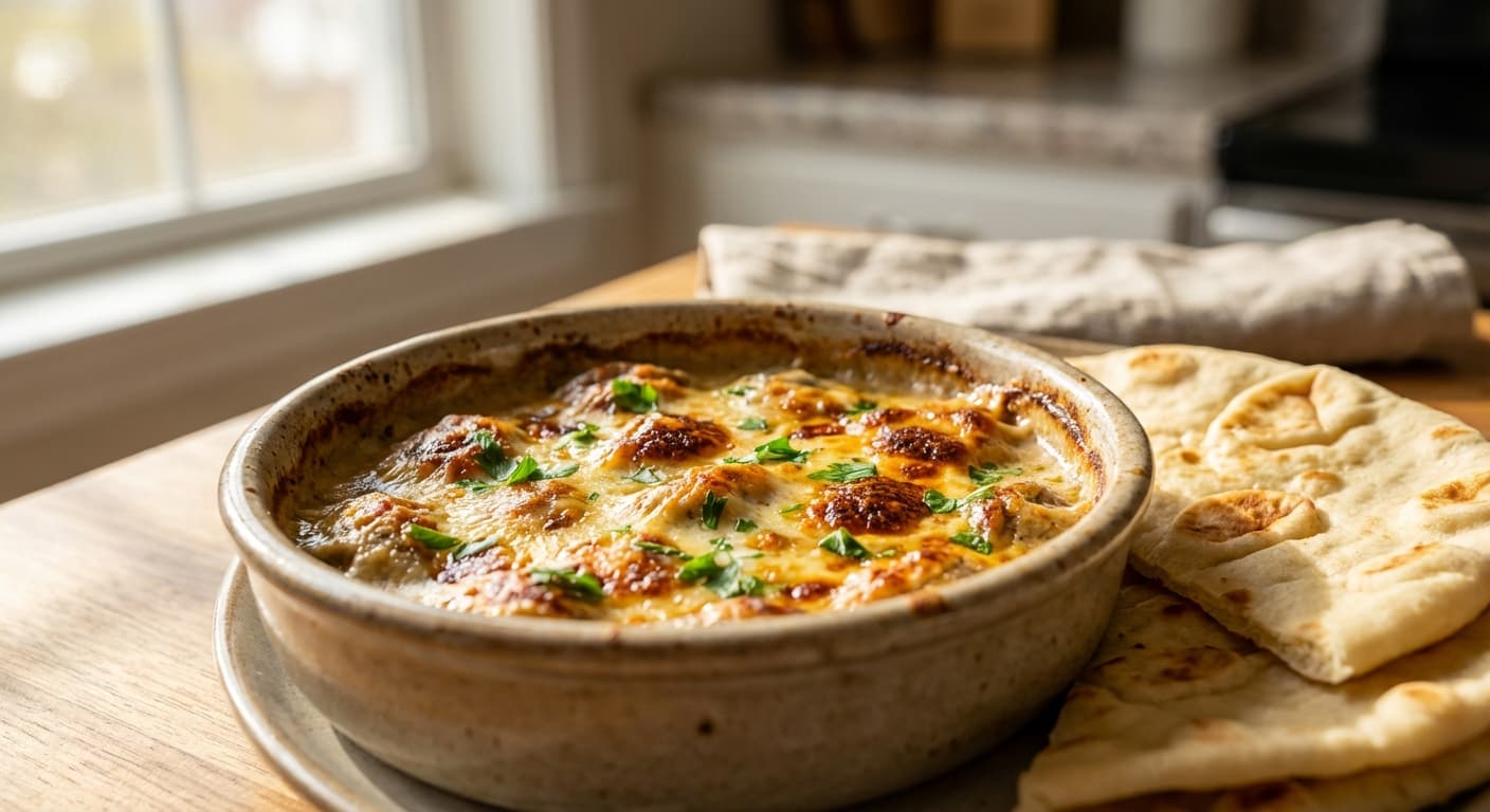 Qarch ba Kerm — Persian Creamy Baked Mushrooms - authentic persian recipe