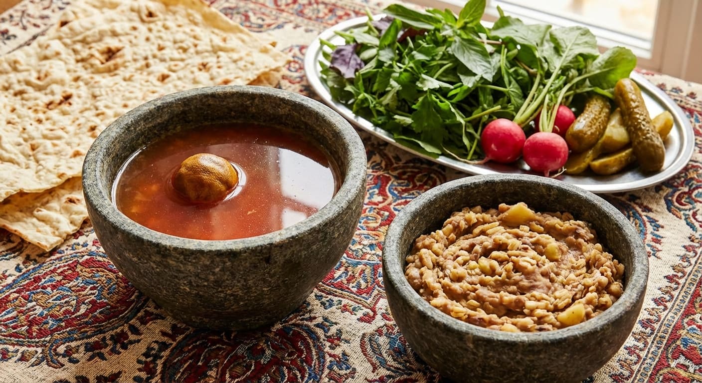 Aabgoosht-e Giahi — Persian Vegetarian Stone Soup - authentic persian recipe
