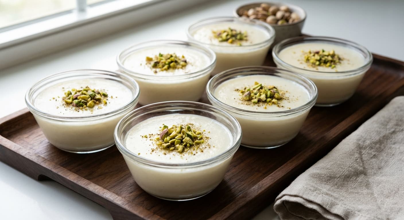 Firni — Afghan Milk Pudding with Cardamom and Pistachio - authentic afghan recipe