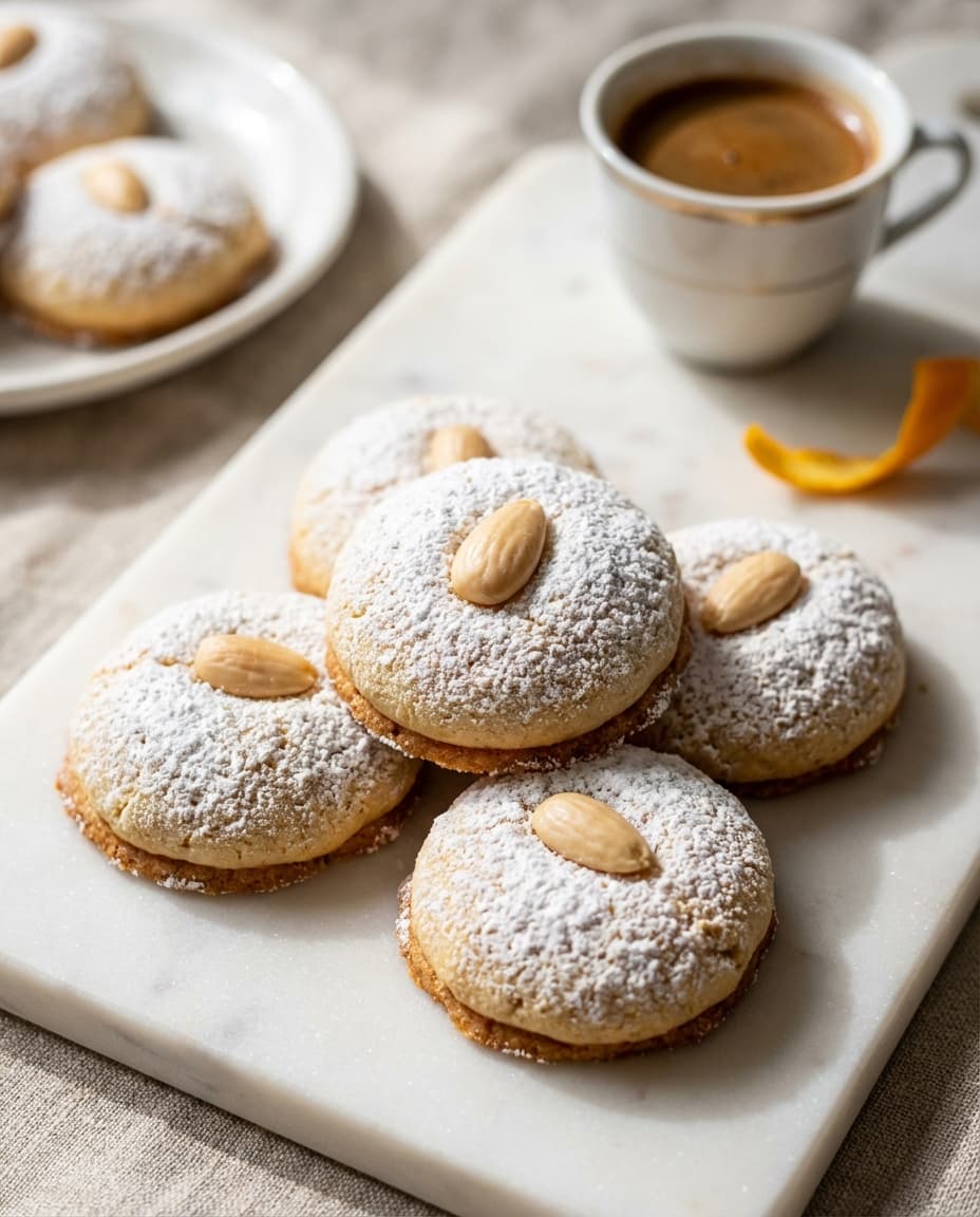 Amygdalota — Chewy Greek Almond Cookies with Orange and Almond - authentic greek recipe