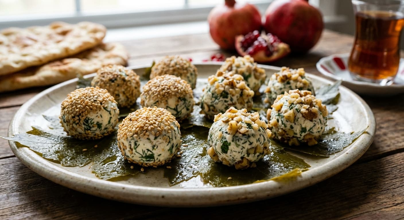Ardour Panir - Persian Herbed Cheese Truffles - authentic persian recipe