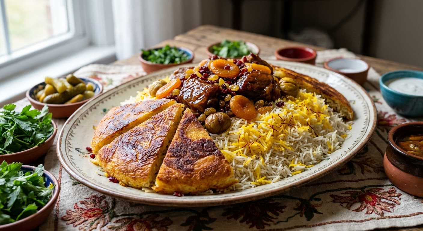 Ash Plov — Azerbaijani Wedding Pilaf with Saffron Crust - authentic azerbaijani recipe