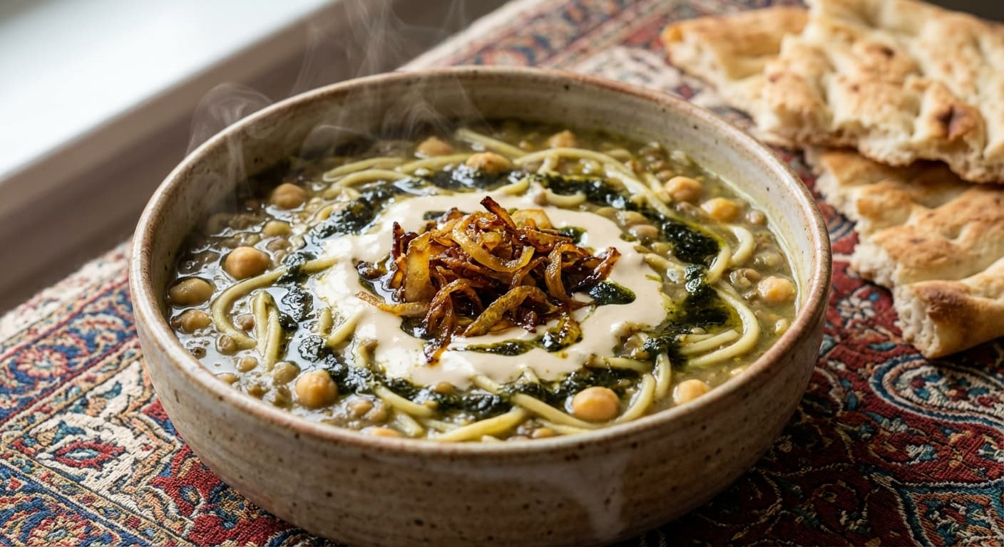Persian Noodle and Herb Soup - authentic persian recipe