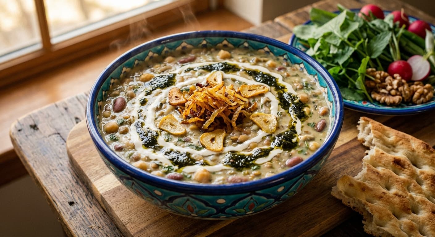 Ash - e Sholeh Ghalamkar - authentic persian recipe