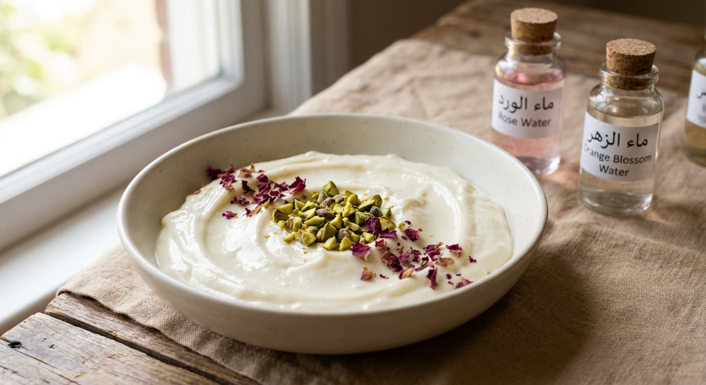 Ashta — Lebanese Clotted Cream with Rose & Orange Blossom - authentic lebanese recipe