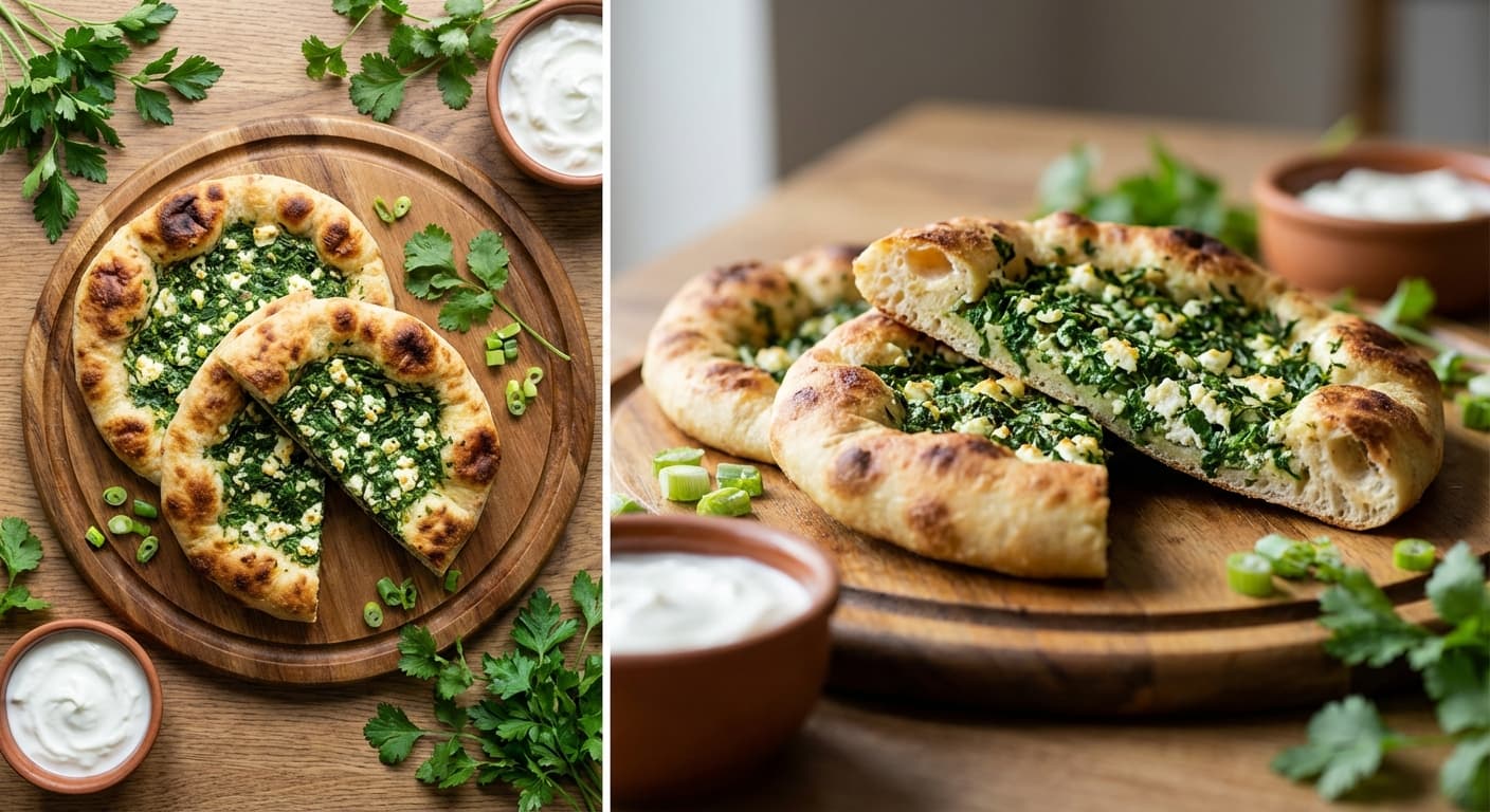 Astarayi Tareh — Caspian Herb and Feta Flatbread - authentic persian recipe