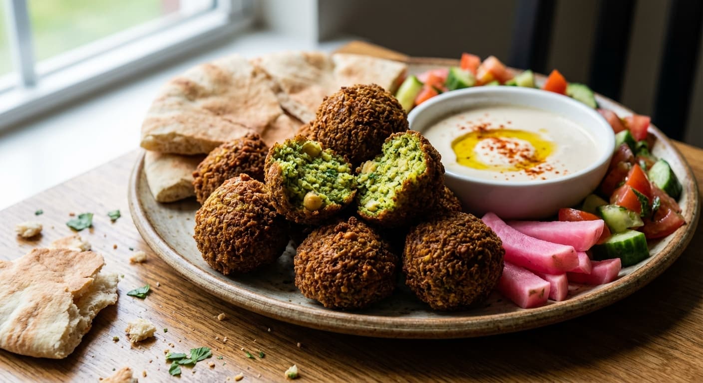 Authentic Falafel Khaneghi — Crispy Herb-Flecked Chickpea Fritters - authentic middle-eastern recipe
