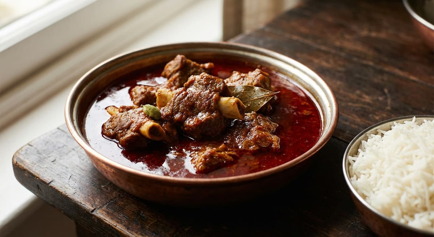 Authentic Kashmiri Lamb Rogan Josh — Wazwan-style red lamb curry - authentic indian recipe