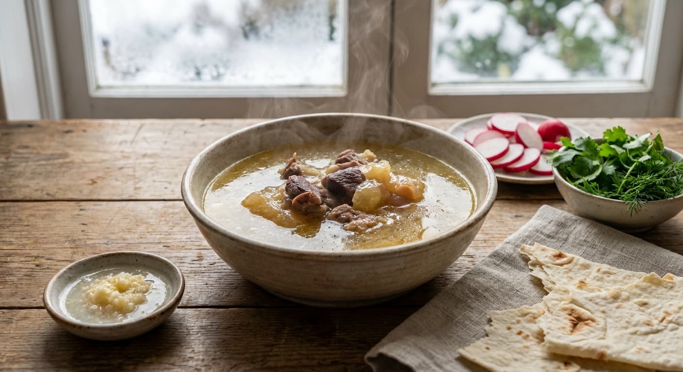 Khash — Azerbaijani Long-simmered Trotters Breakfast Soup - authentic azerbaijani recipe