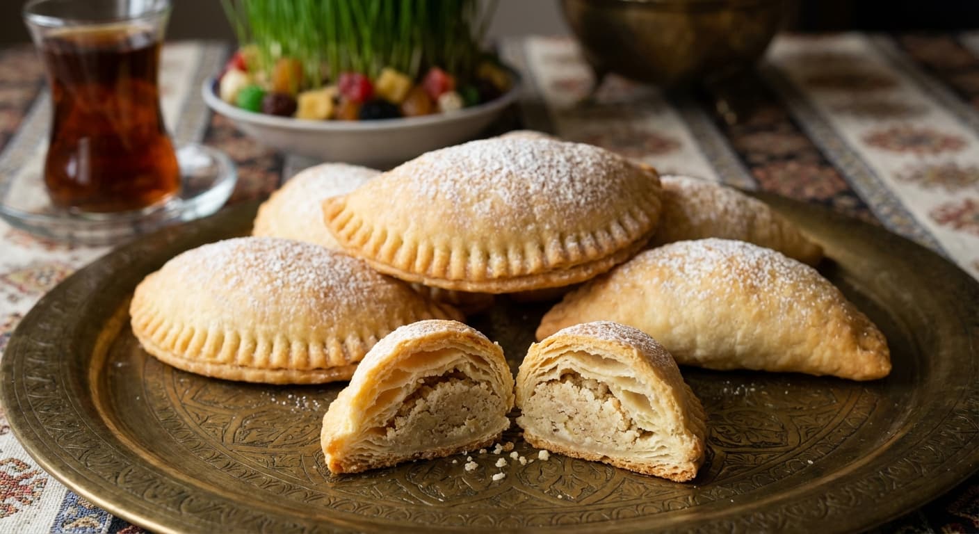 Badambura — Azerbaijani Flaky Almond-Filled Pastry - authentic azerbaijani recipe