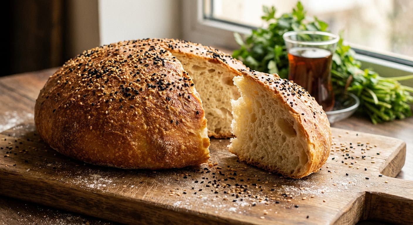Baku Bread — Fragrant thick-crusted Azerbaijani oven bread - authentic azerbaijani recipe