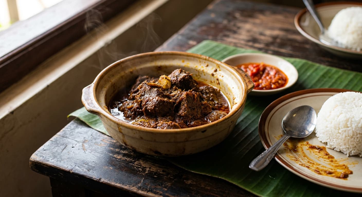 Beef Rendang — Slow-Braised Coconut Beef - authentic indonesian recipe