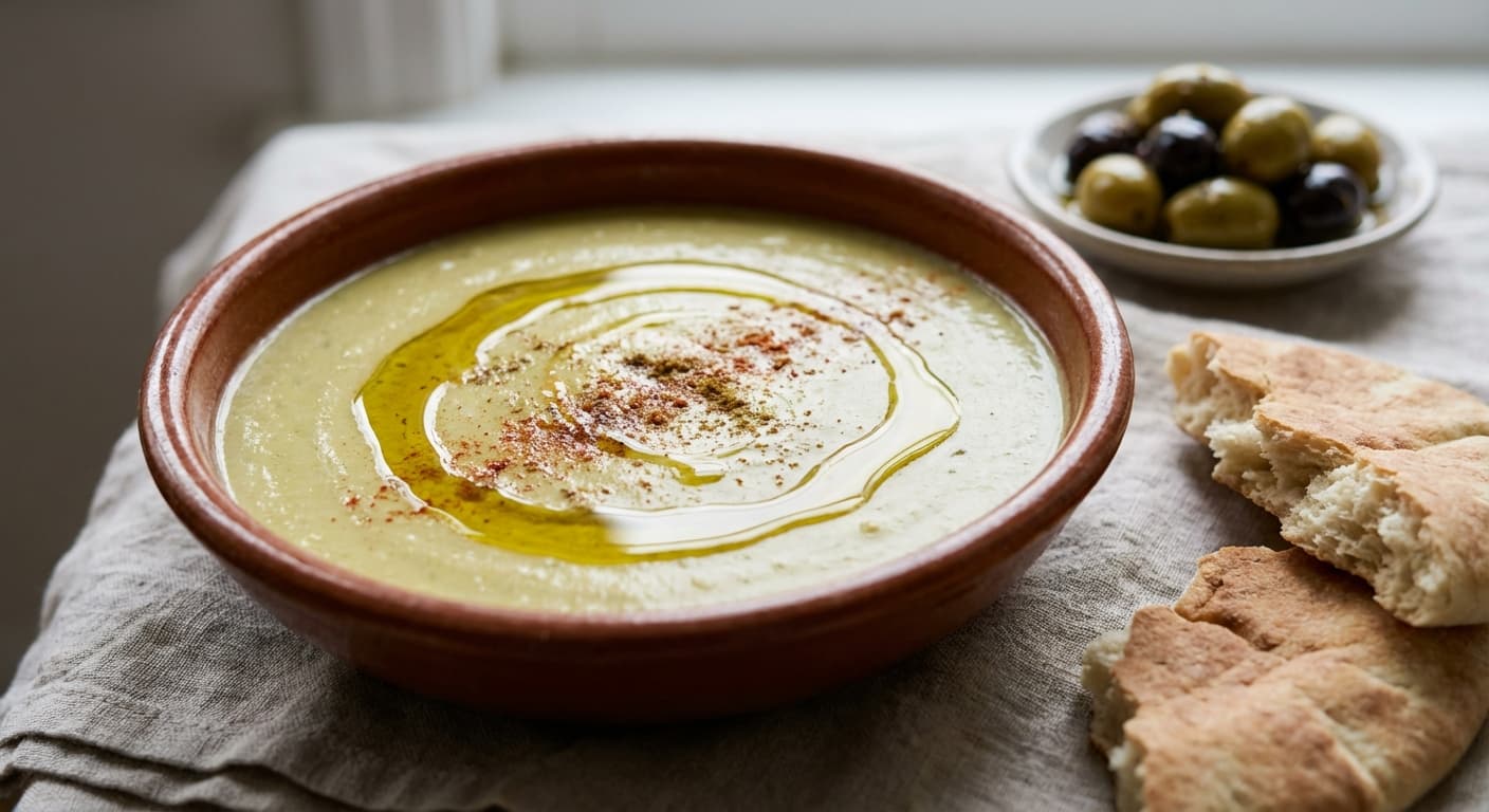 Bessara — Moroccan Dried Fava Bean Soup with Cumin and Olive Oil - authentic moroccan recipe