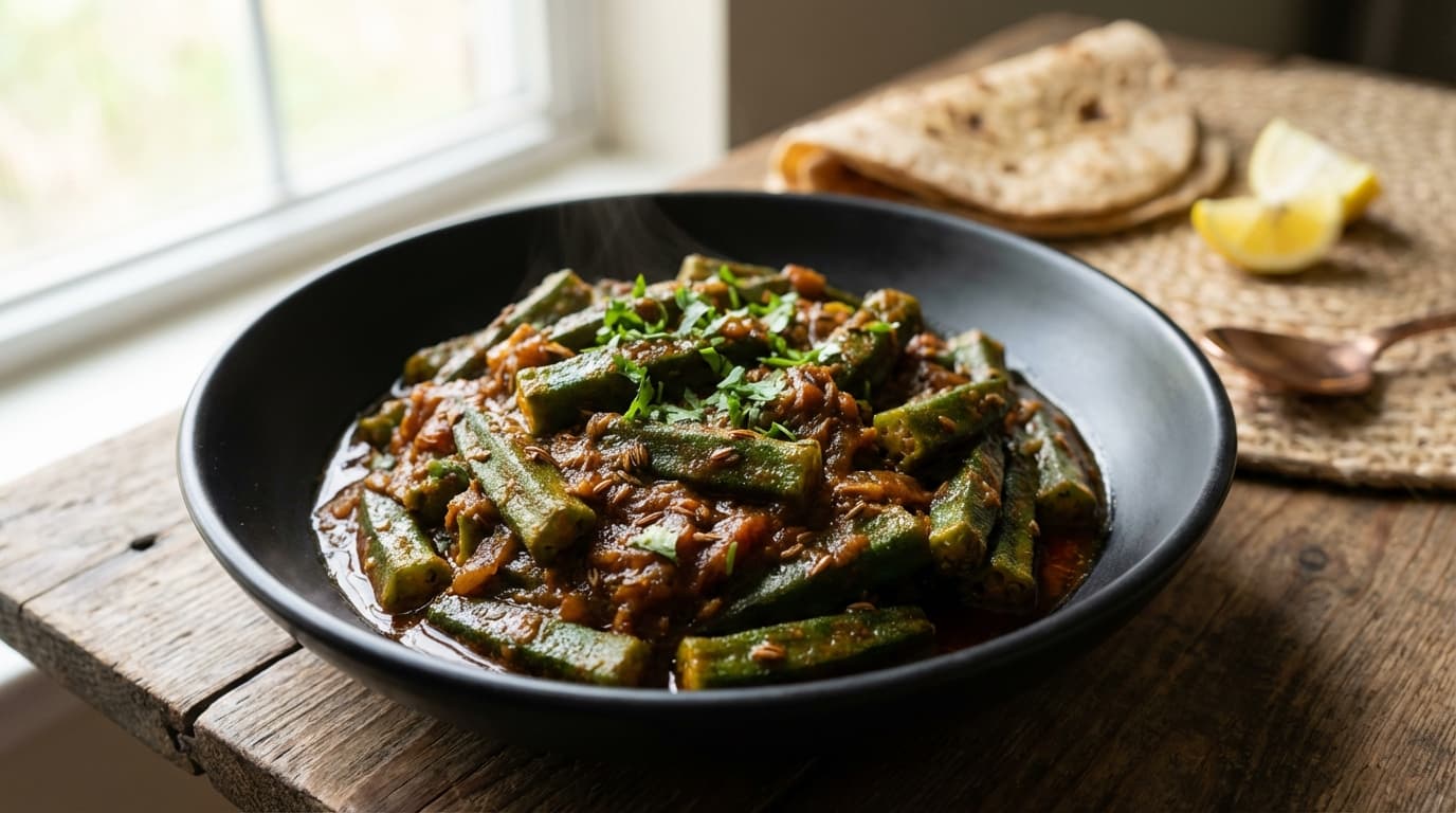 Bhindi Masala — Indian Spiced Okra Stir-Fry - authentic indian recipe
