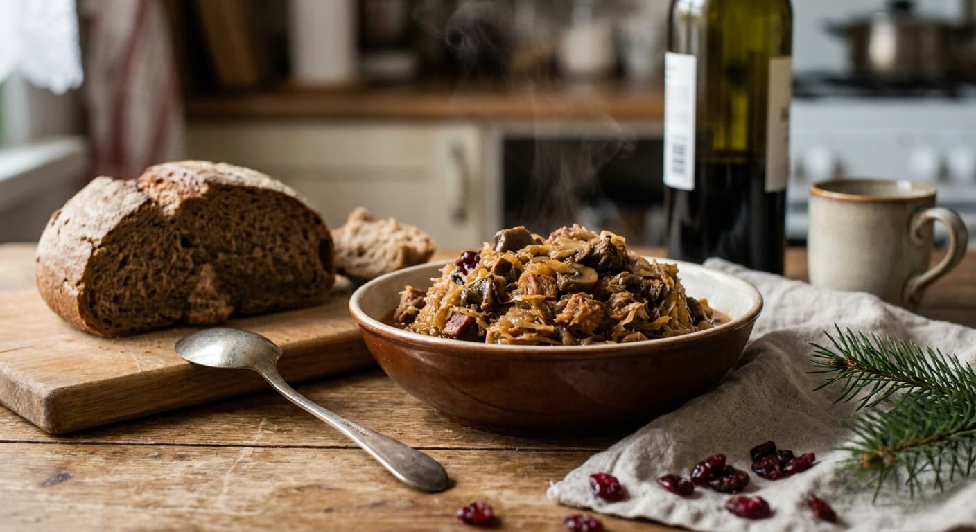 Bigos — Polish Hunter’s Stew with Sauerkraut and Meat - authentic polish recipe