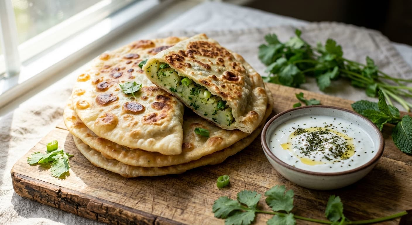 Boulanee Kachaloo — Afghan Potato-Stuffed Fried Flatbread - authentic afghan recipe
