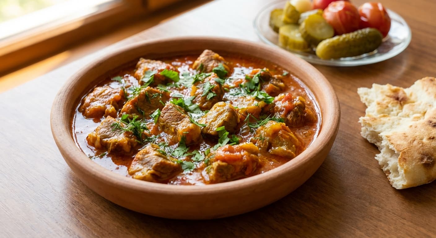 Bozartma — Azerbaijani Lamb and Tomato Stew - authentic azerbaijani recipe
