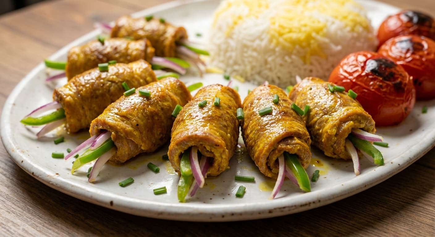 Bulgar Kabab — Persian Rolled Saffron Fillets - authentic persian recipe