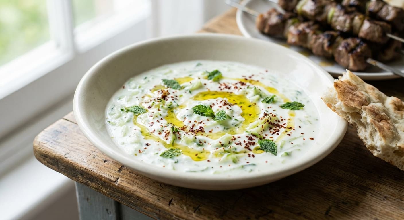 Cacık — Chilled Turkish Yogurt, Cucumber, and Mint Meze - authentic turkish recipe
