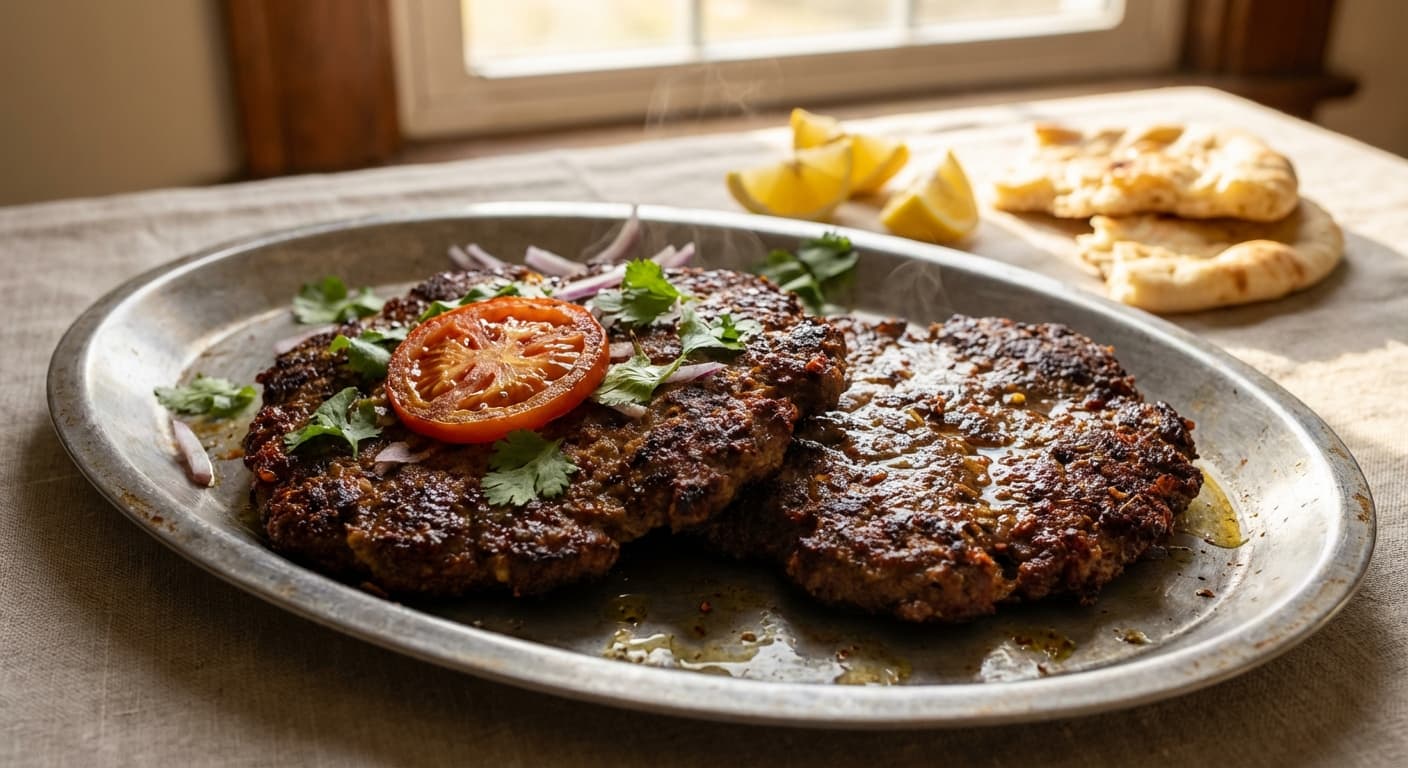 Chapli Kebab — Afghan Spiced Flat Meat Patties - authentic afghan recipe