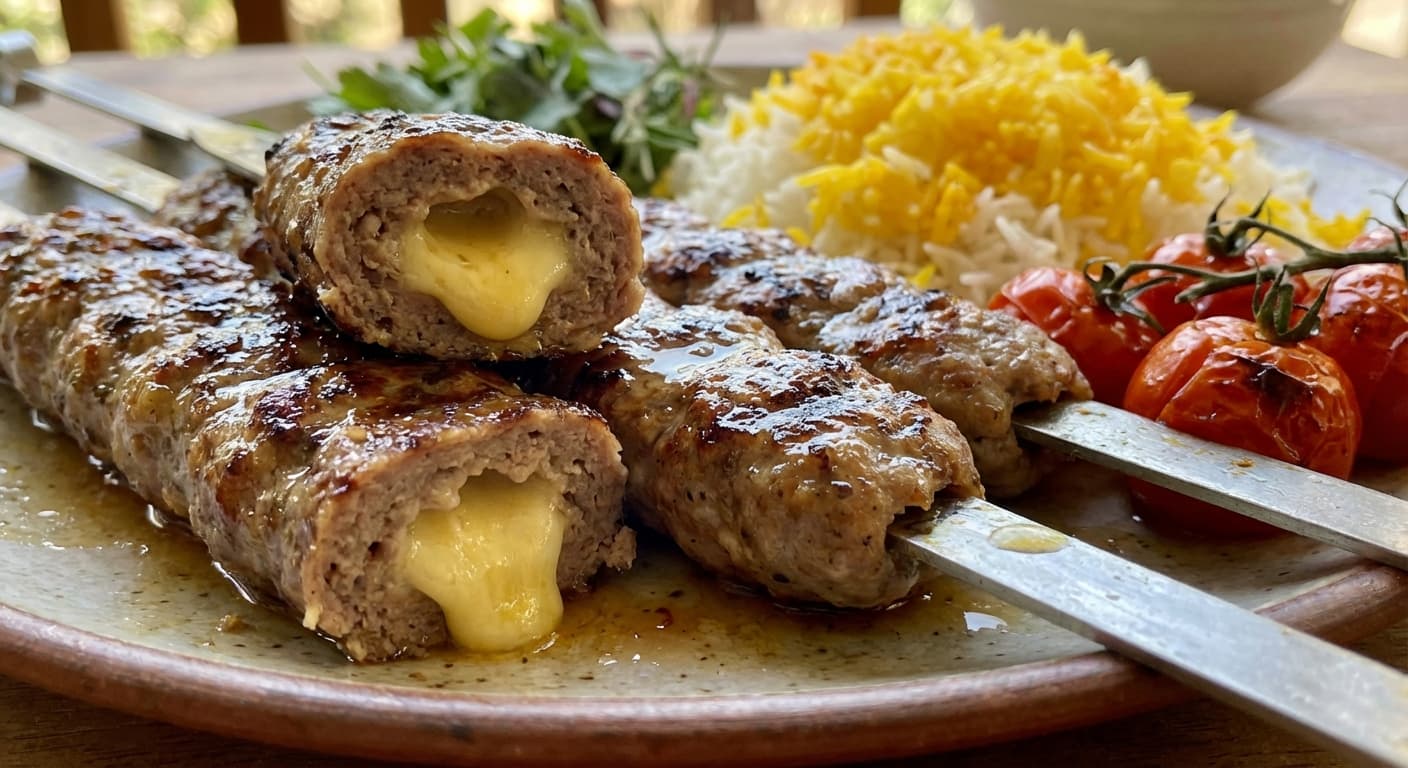Kabab Koobideh — Cheesy Persian Minced Meat Skewers - authentic persian recipe