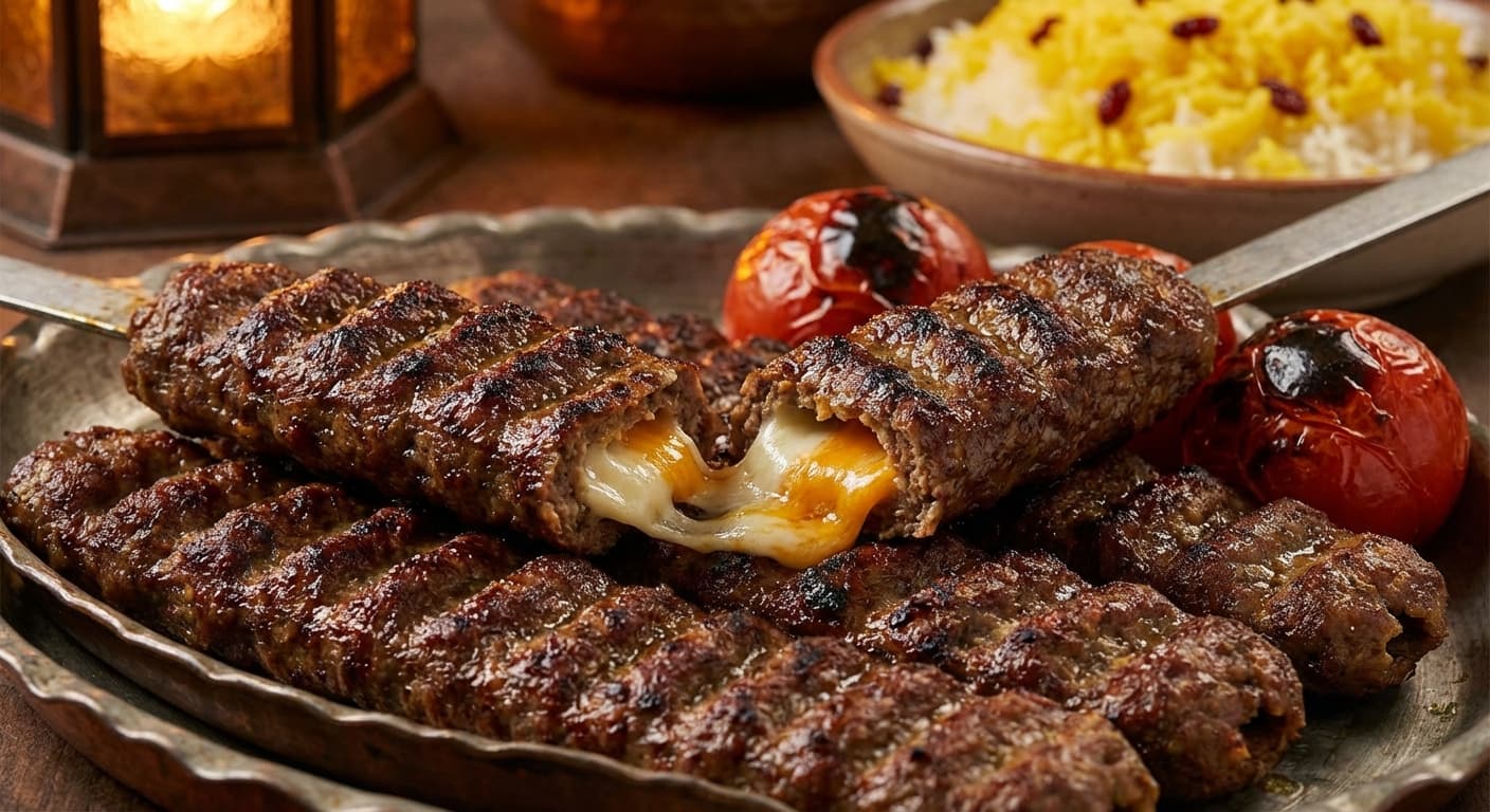 Kabab Koobideh — Cheesy Persian Minced Kebab Skewers - authentic persian recipe