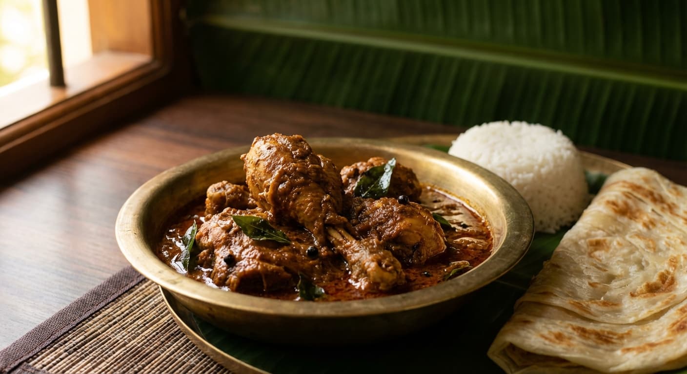 Chettinad Chicken — Peppery roasted-spice chicken curry from Tamil Nadu - authentic indian recipe