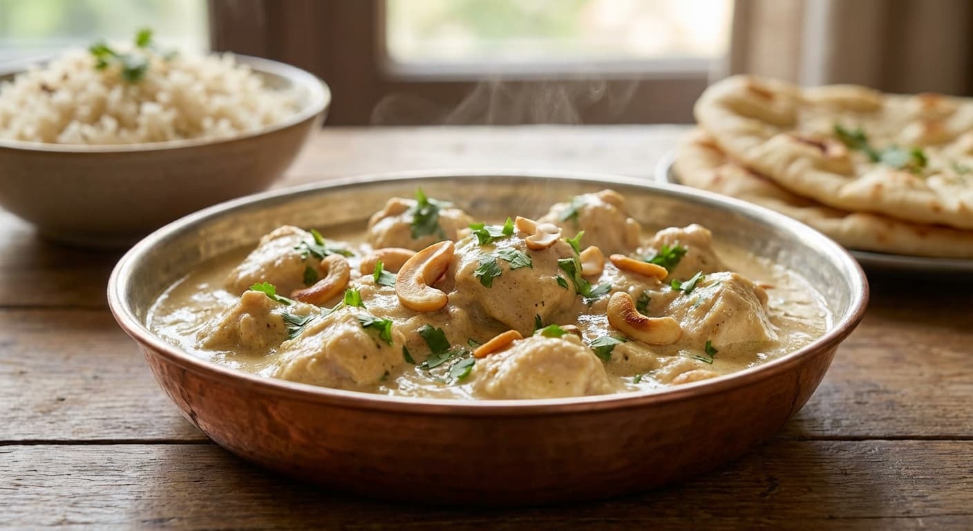 Chicken Korma — Indian Mild Yogurt-Cashew Chicken Curry - authentic indian recipe