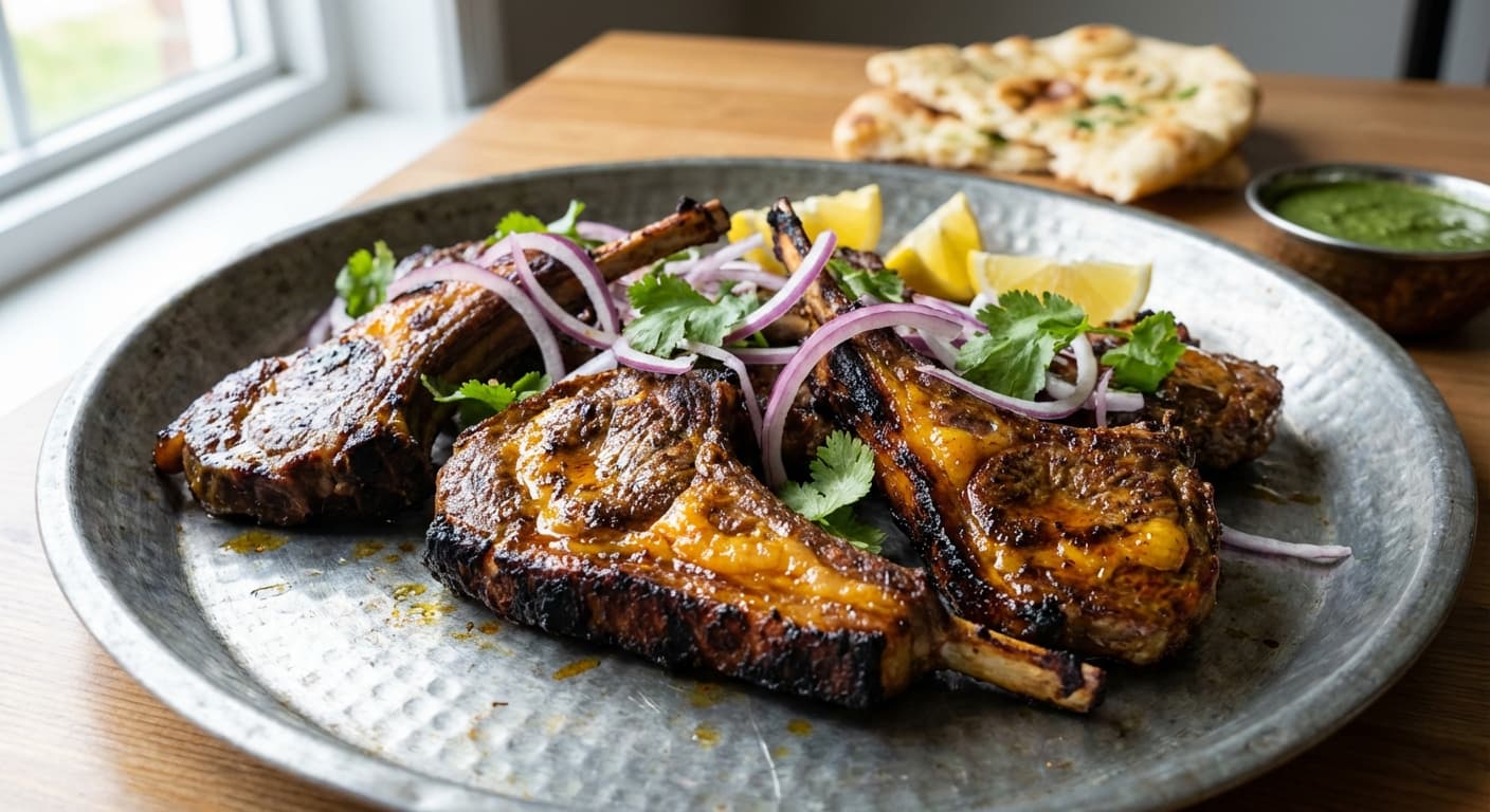 Chopan Kebab — Afghan Chargrilled Lamb Chops with Saffron Marinade - authentic afghan recipe