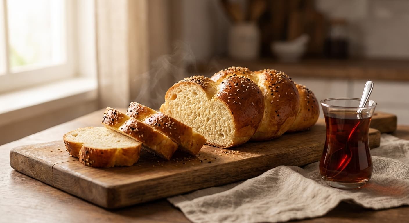 Chorek — Azerbaijani Sweet Egg-Glazed Holiday Bread - authentic azerbaijani recipe