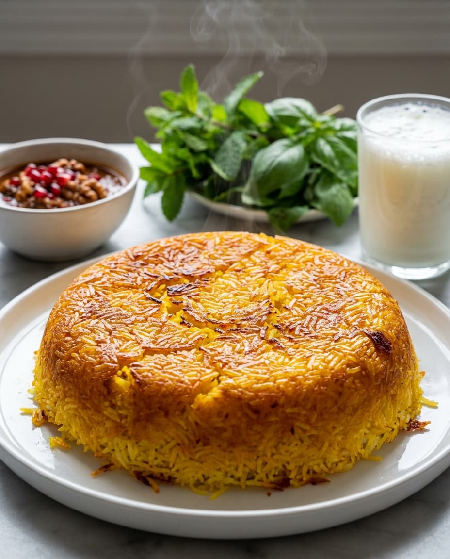 Crispy Saffron Tahdig - authentic persian recipe
