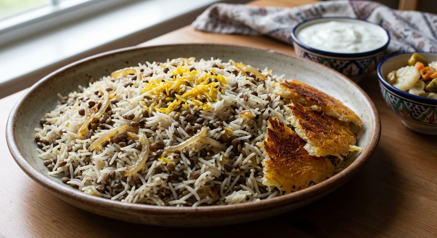 Dampokhtak-e Adas — Persian One-Pot Lentil Rice - authentic persian recipe
