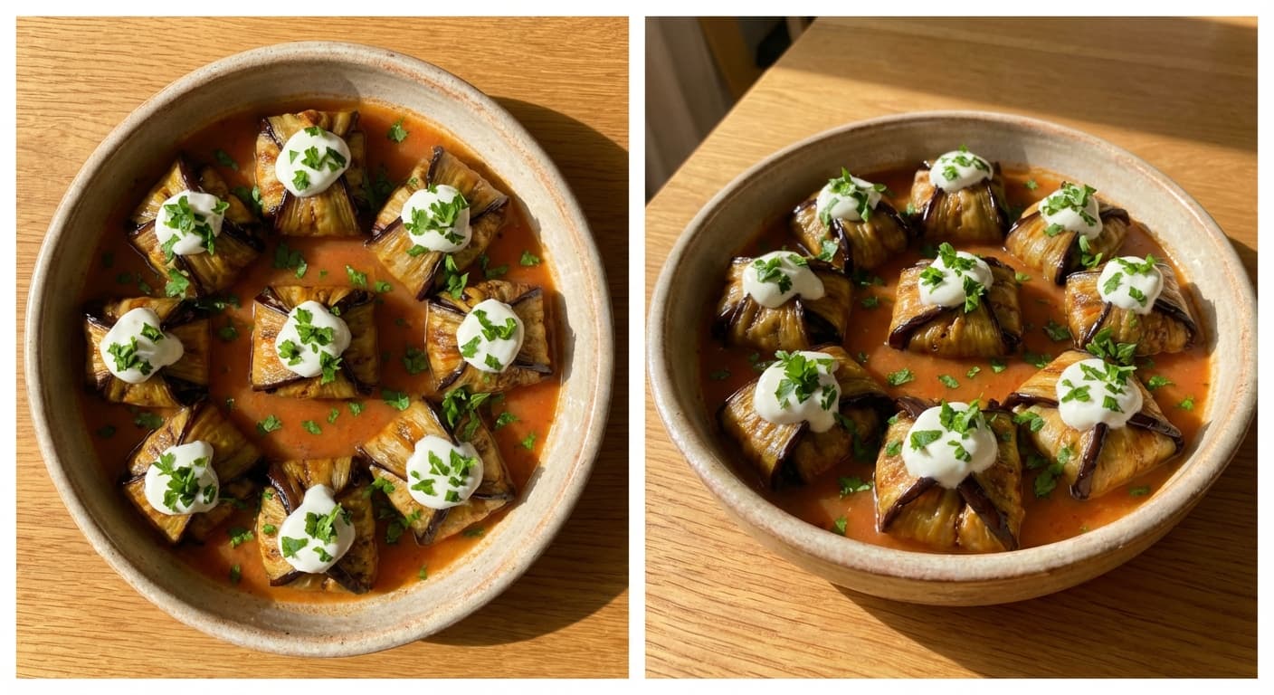 Dolmeh Bademjan Baqcheh’i ( ) — Persian Stuffed Eggplant Pouches - authentic persian recipe