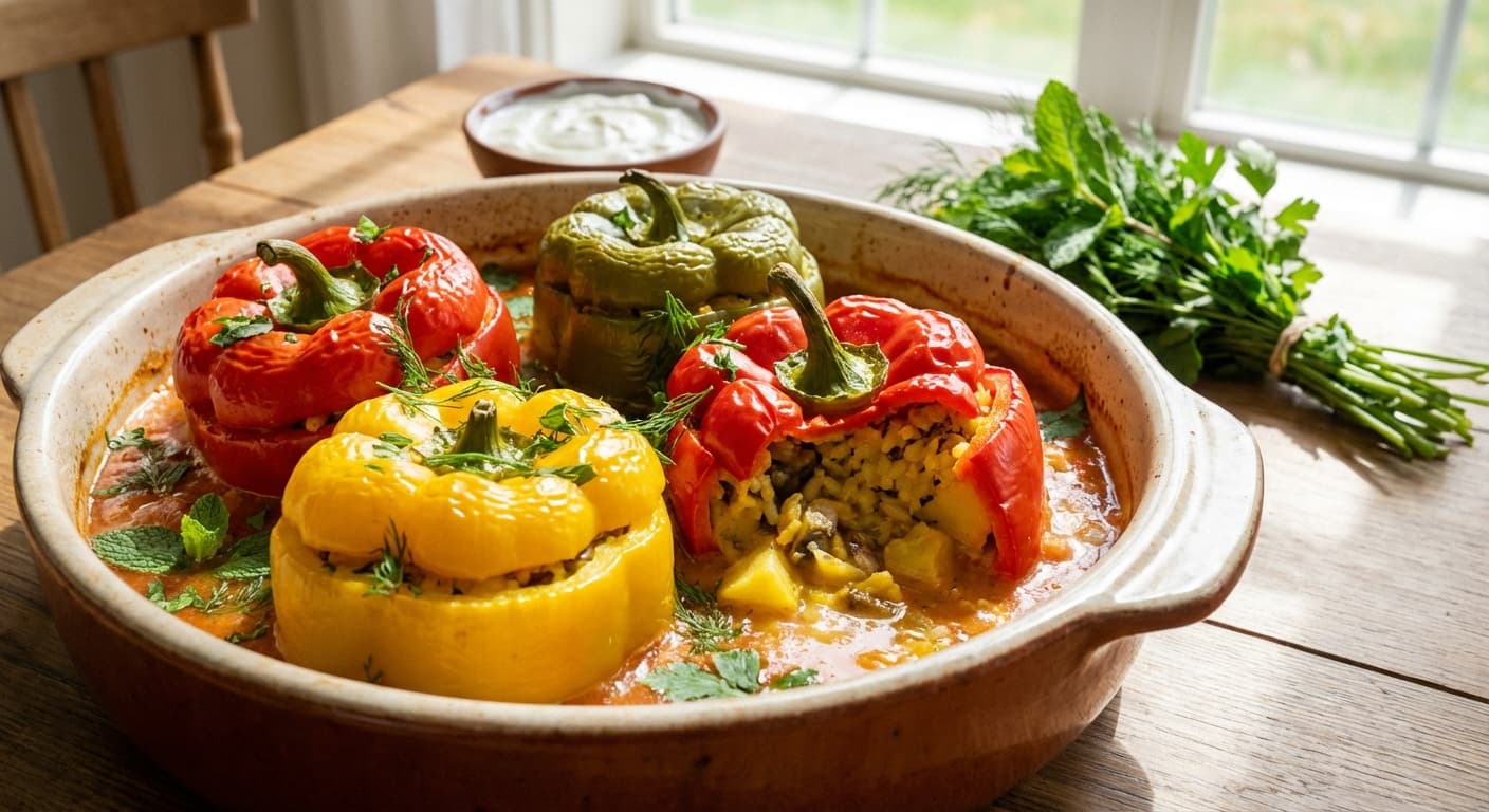 Dolme-ye Felfel Sabz — Persian Stuffed Bell Peppers - authentic persian recipe