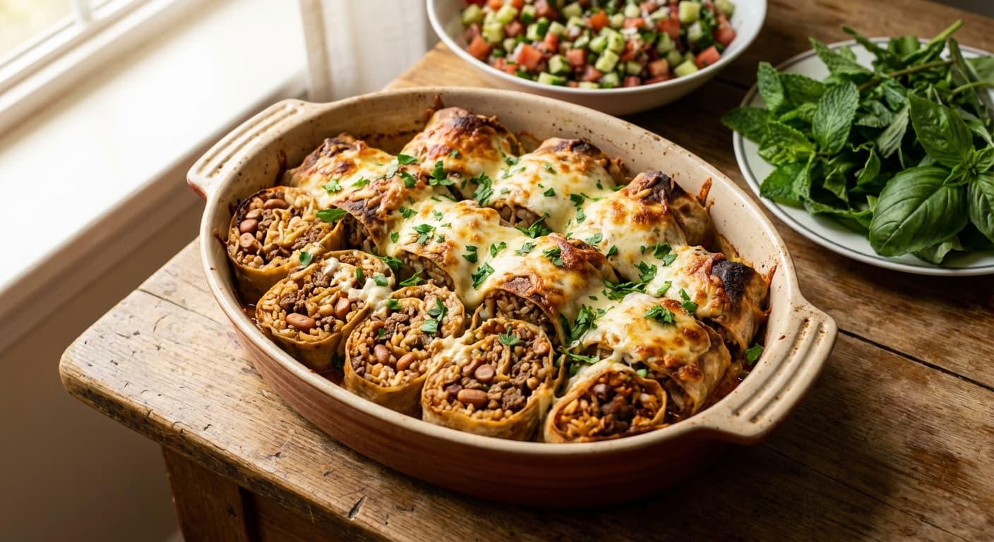 Dolmeh Lavash — Persian Stuffed Flatbread Rolls with Mozzarella - authentic persian recipe