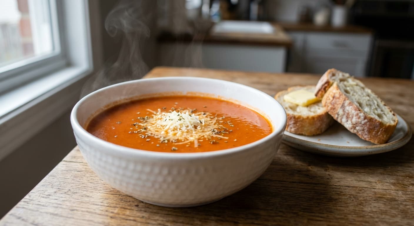 Tomato Soup — Silky butter-finished grated tomato soup - authentic turkish recipe