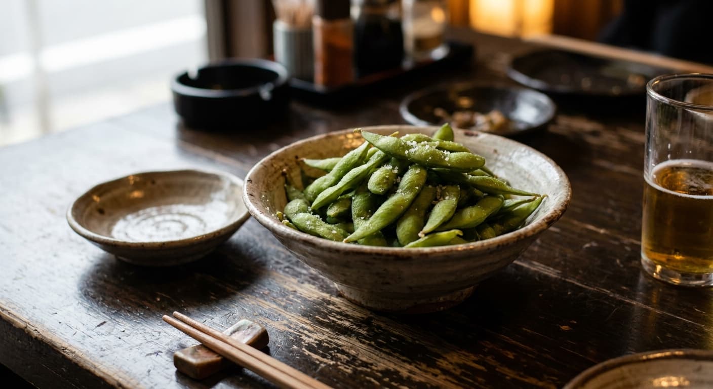 Edamame — Boiled Salted Soybeans, Japanese Izakaya Snack - authentic japanese recipe