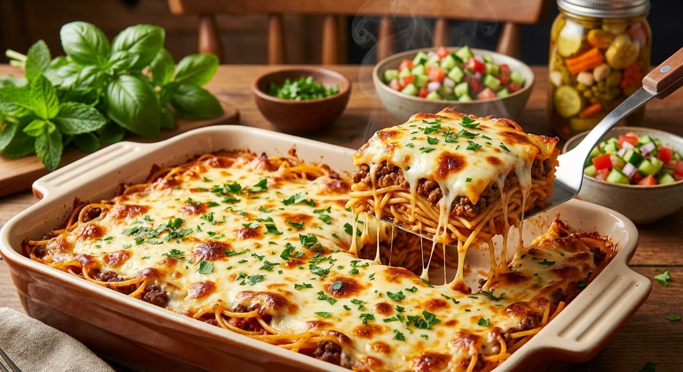 Espageti Italyaei — Persian-Style Baked Spaghetti with Beef Ragu - authentic persian recipe