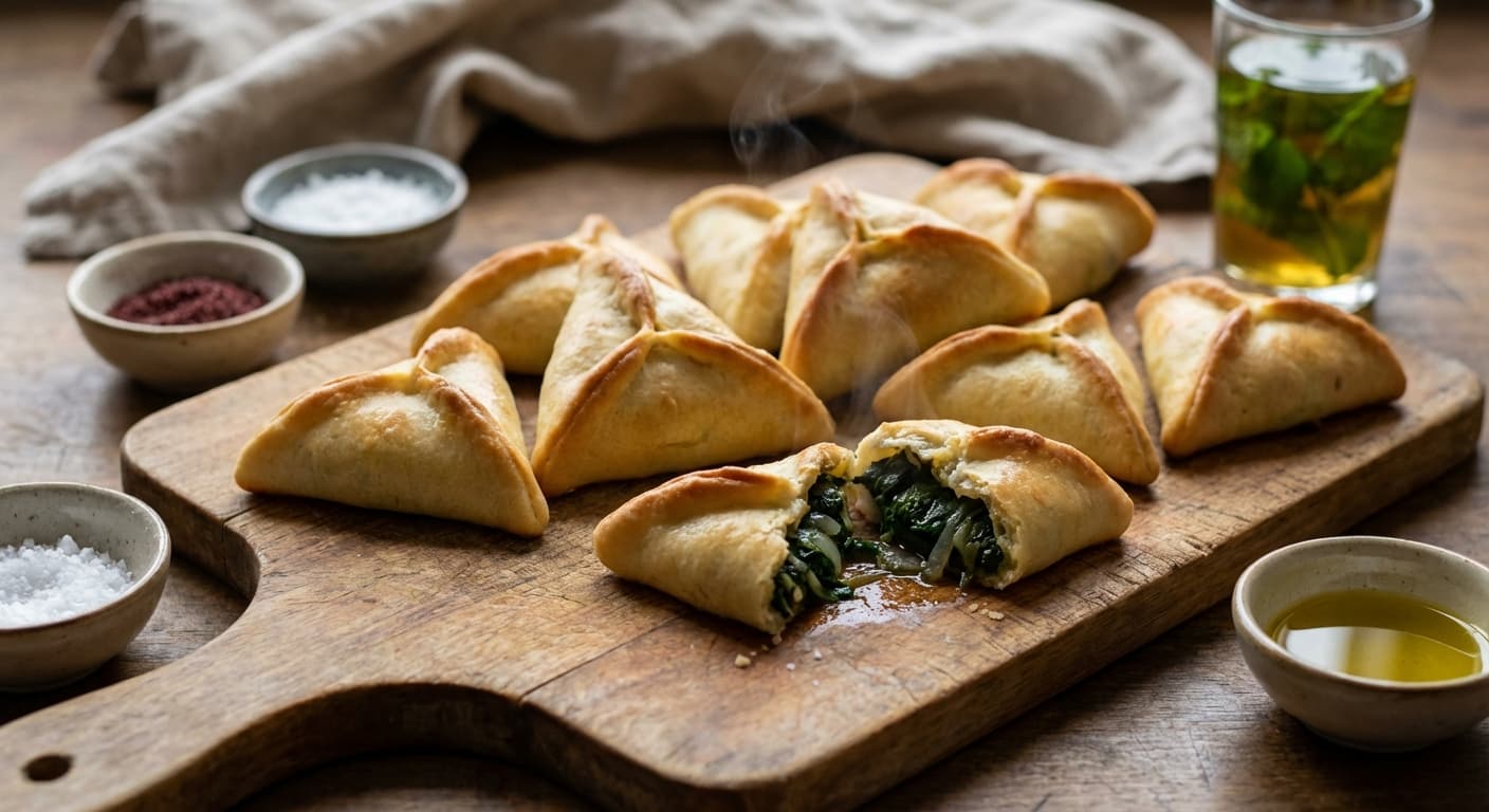 Fatayer bil Sabanekh — Lebanese Spinach Hand Pies with Tangy Sumac - authentic lebanese recipe