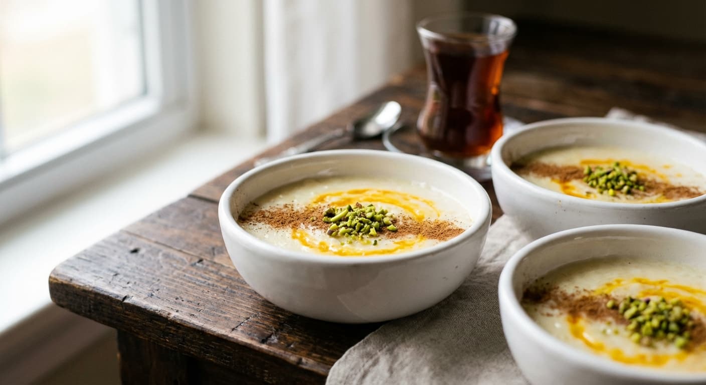 Firni — Azerbaijani Milk and Rice Flour Pudding - authentic azerbaijani recipe