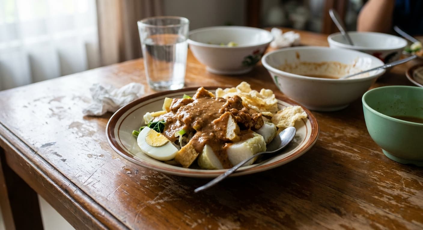 Gado-Gado — Indonesian Salad with Peanut Sauce - authentic indonesian recipe