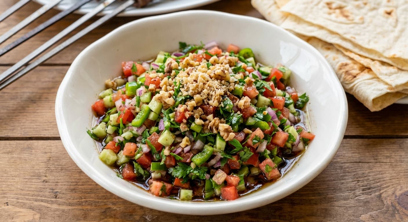 Gavurdağı Salad — Finely Chopped Walnut & Pomegranate Salad - authentic turkish recipe