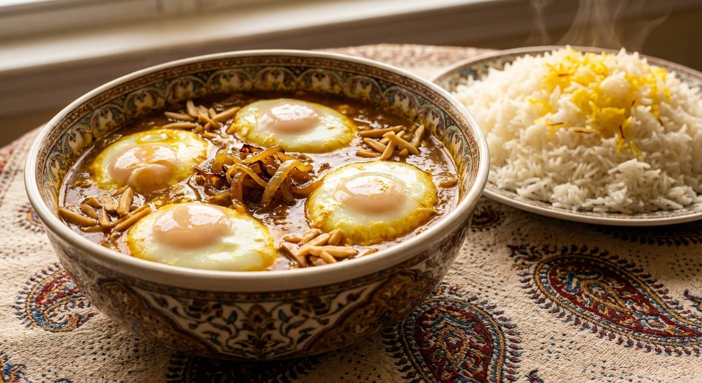 Gheimeh Piazaq — Caramelized Onion and Almond Stew - authentic persian recipe