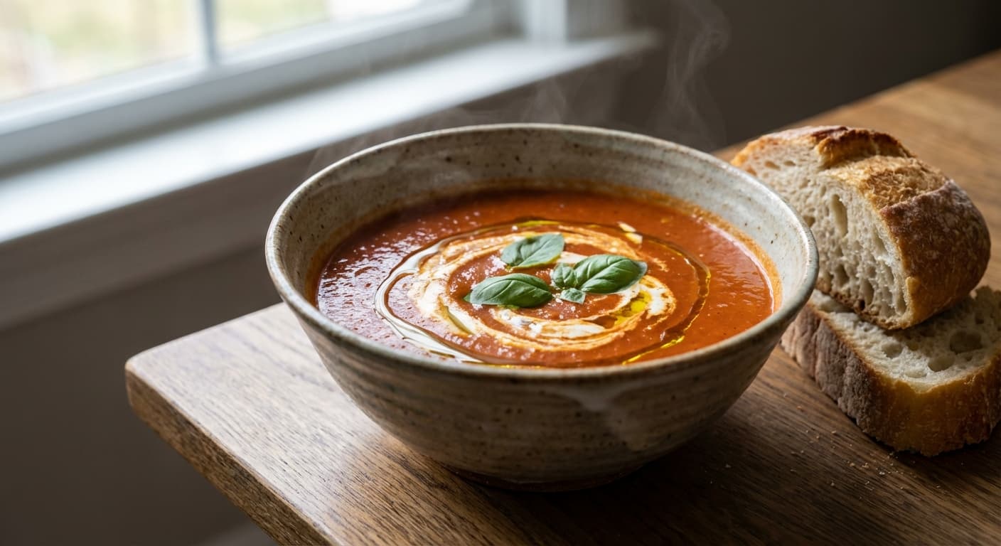 Ghojeh va Reyhan - Persian - Style Tomato & Basil Soup - authentic persian recipe